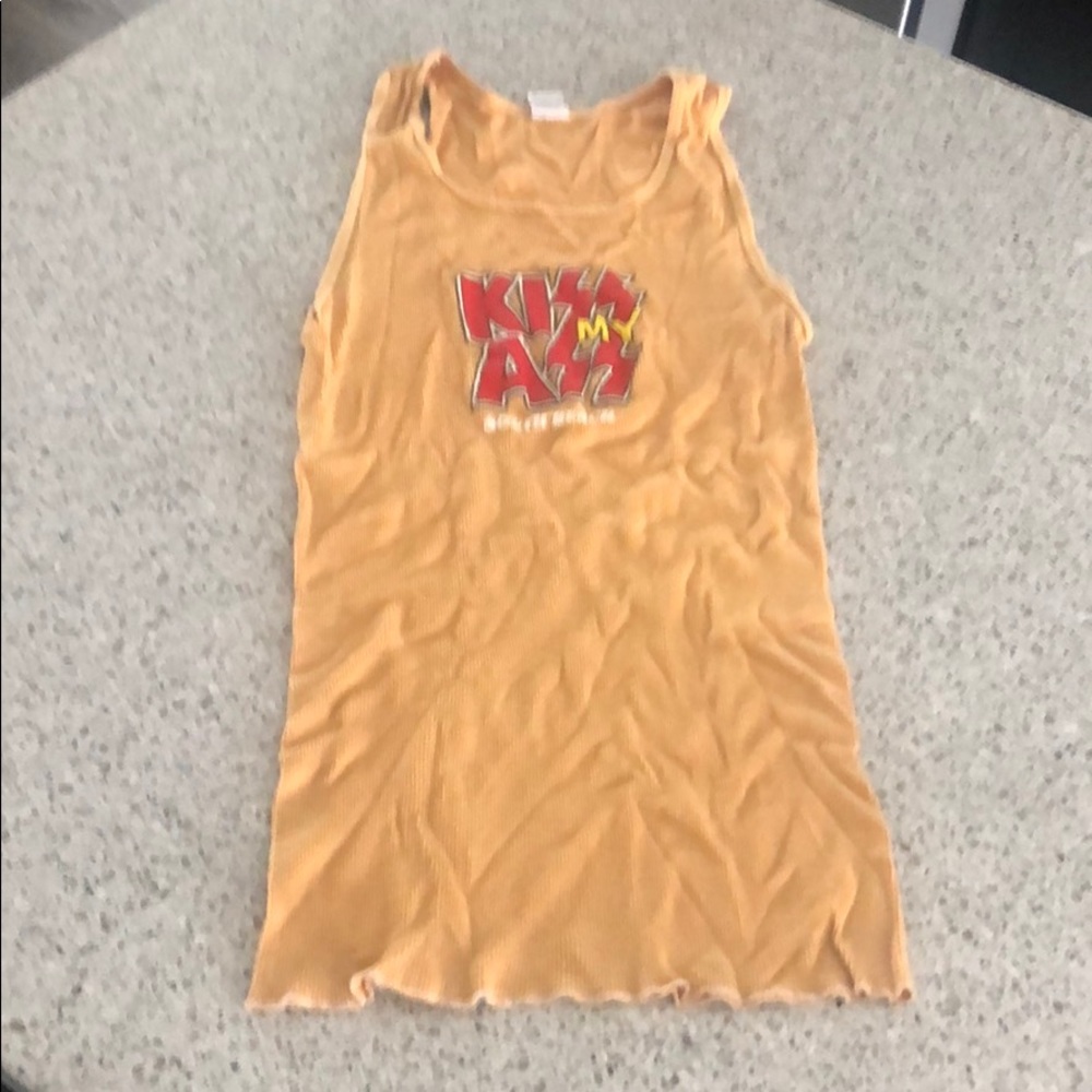 Kiss my Ass mustard color tank